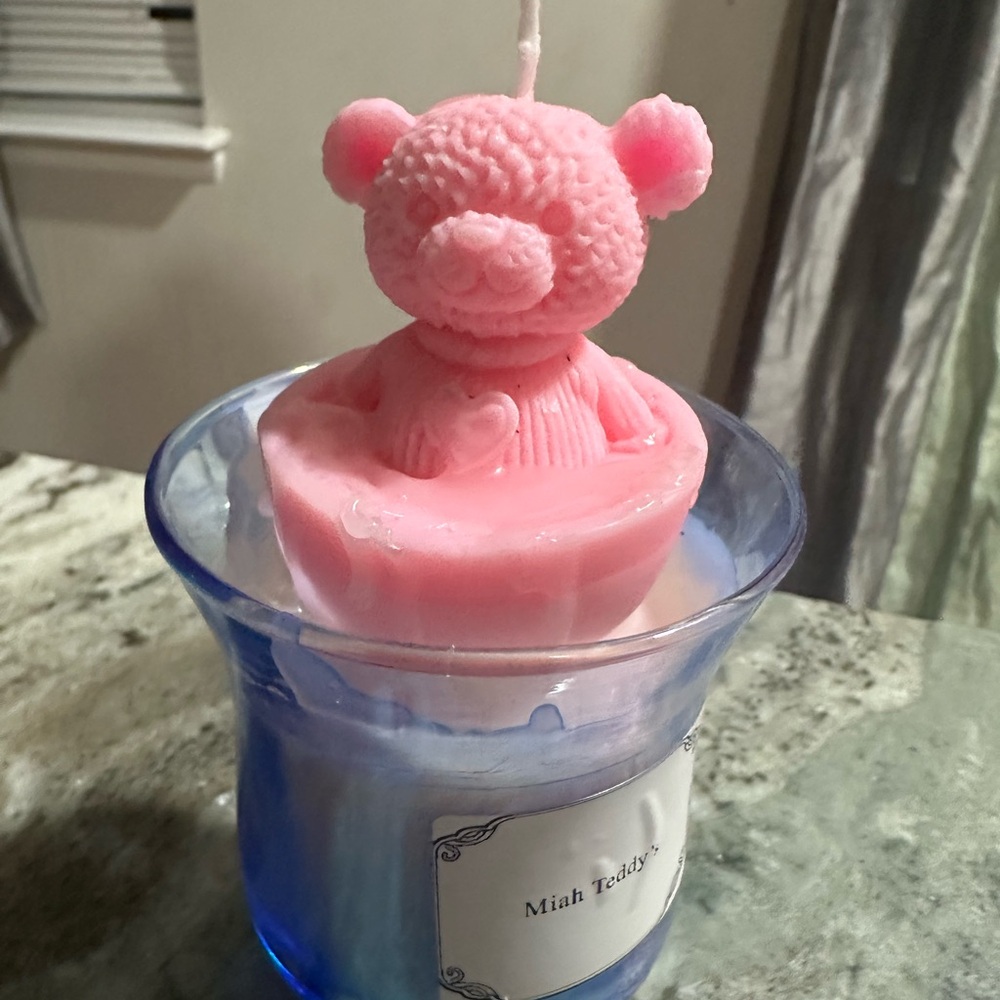 Pink Bear Candle